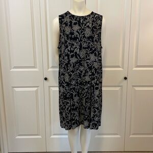 J.Jill Wearever Collection Black Print Dress XL Gently Worn